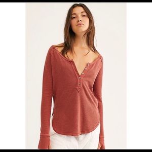 NWT Free People We The Free Henley Top